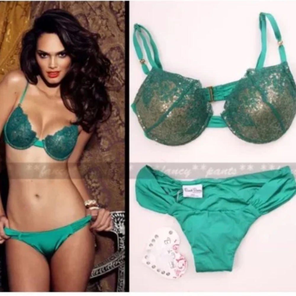 NWT beach bunny bikini L set “Gold dust”